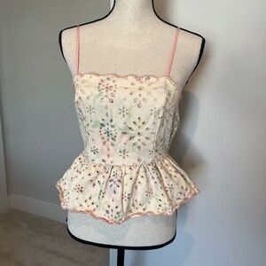 Vestique Peplum Tank Top/Size Small